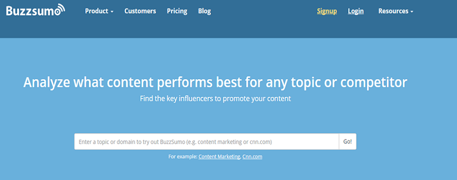 Buzzsumo Content Curation Tool