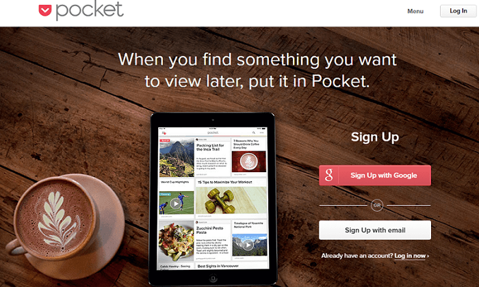 pocket content curation tool